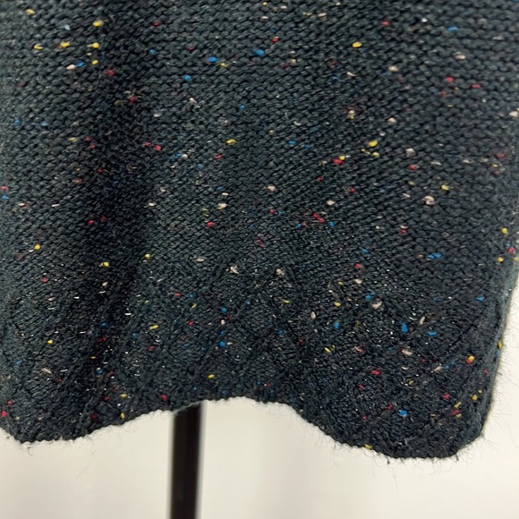 NY Collection Sweater Women Extra Large Petite Black Rainbow Speckled Cardigan - Picture 13 of 14